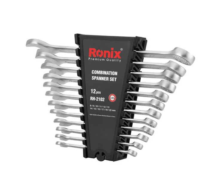 مجموعه ۱۲ عددی آچار یکسر تخت یکسر رینگی رونیکس مدل RH-2102