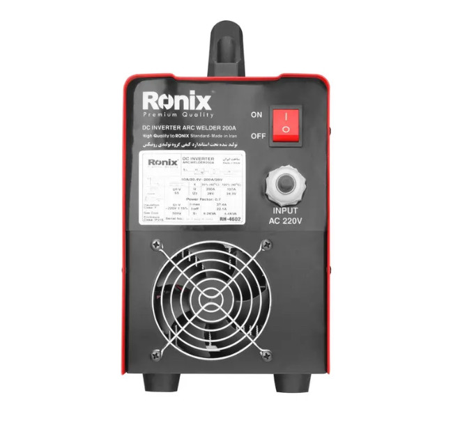 اینورتر جوشکاری ۲۰۰ آمپر رونیکس مدل RH-4602