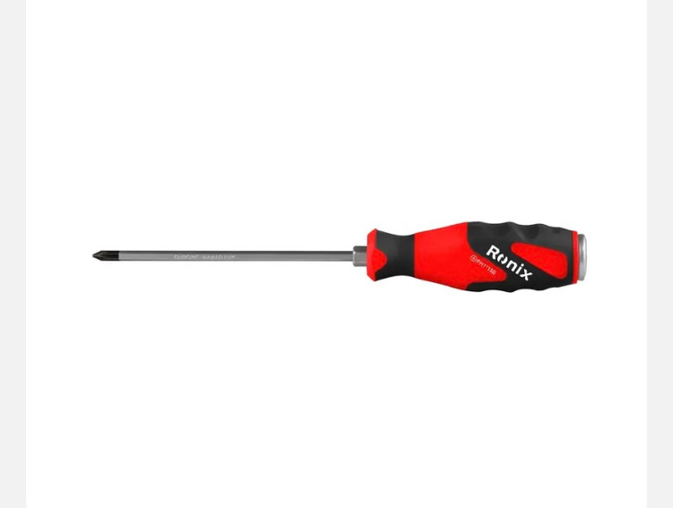 پیچ گوشتی رونیکس تکی دسته TPR ضربه خور 1×150 چهارسو RH-2959