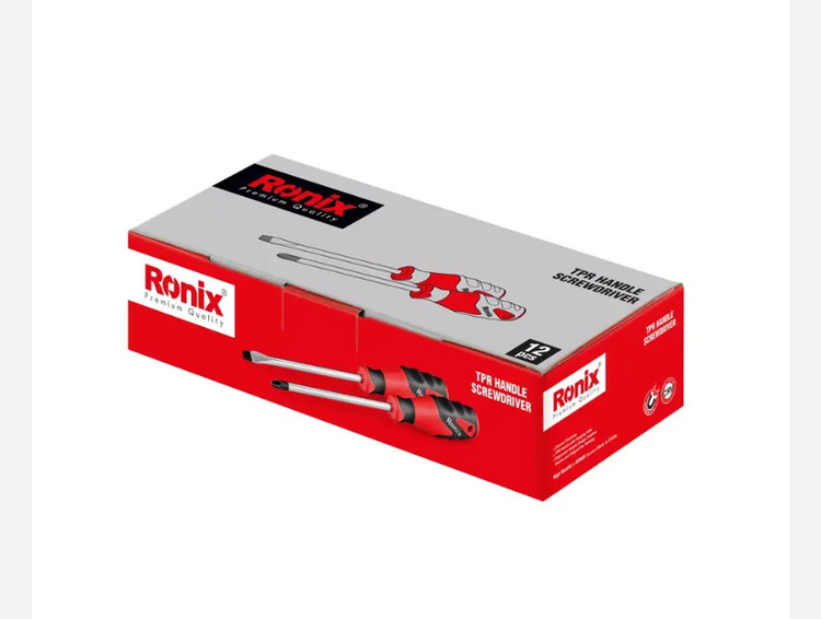 پیچ گوشتی رونیکس تکی دسته TPR چهارسو 200×8 مدل RH-2886