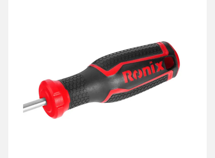 پیچ گوشتی رونیکس دسته پلاستیکی دورنگ 100*5 چهارسو مدل RH-2843