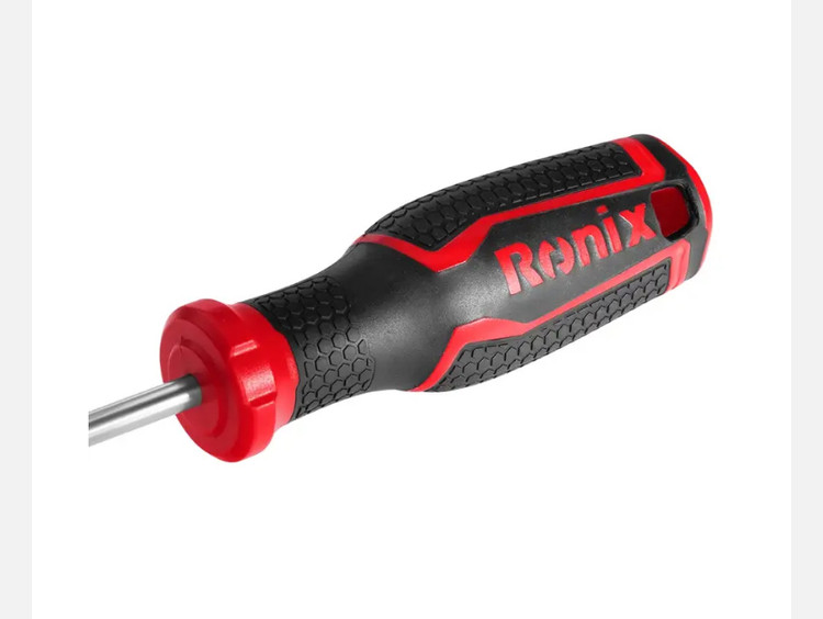پیچ گوشتی رونیکس دسته پلاستیکی دورنگ 150*6 چهارسو مدل RH-2849