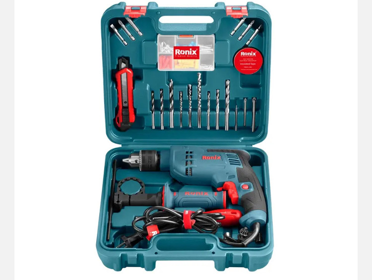 ست ترکیبی دریل برقی رونیکس 33 پارچه 750 وات مدل RS-0008