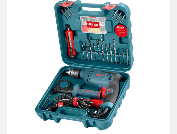 ست ترکیبی دریل برقی رونیکس 33 پارچه 750 وات مدل RS-0008
