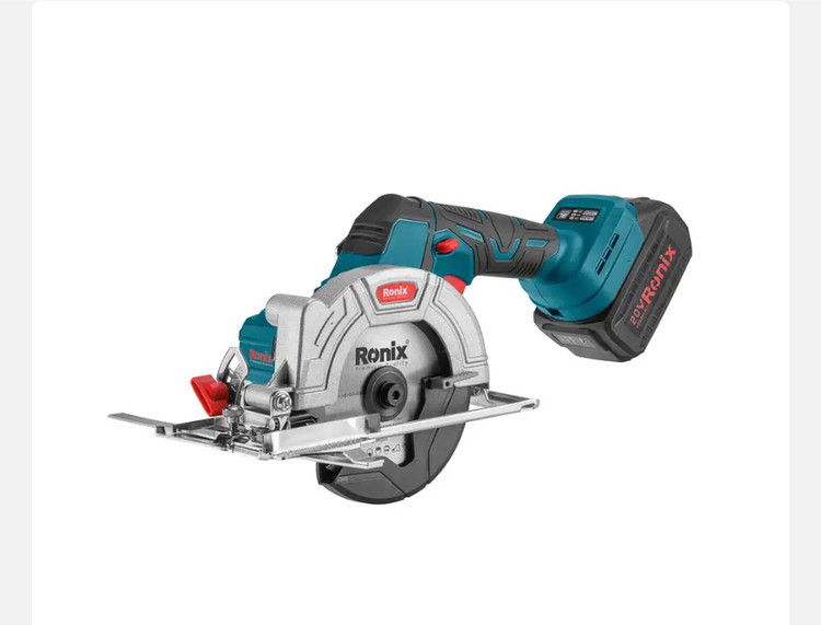 اره گرد شارژی رونیکس 20 ولت دستی براشلس 125 میلیمتر مدل 8650