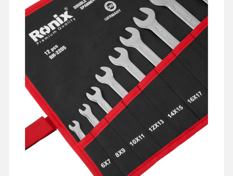 آچار سری 12 عددی دوسرتخت کیفی رونیکس مدل RH-2205