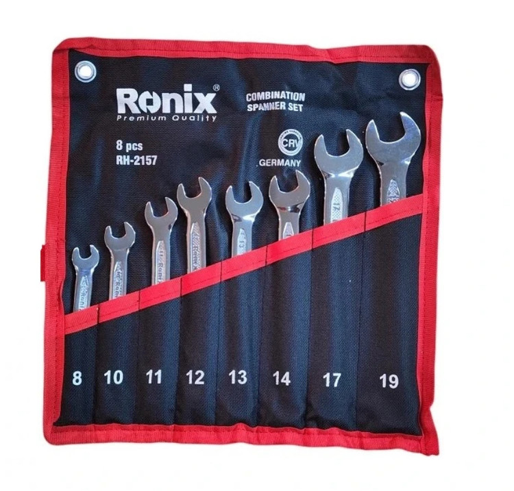 آچار سری 8عددی یکسر تخت یکسر رینگ کیفی رونیکس مدل RH-2157