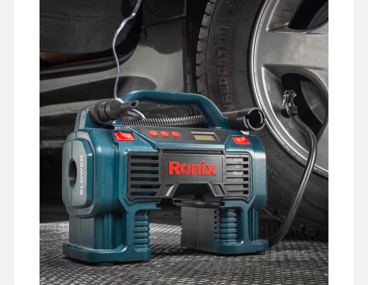 مینی کمپرسور باد رونیکس سه کاره دیجیتال فندکی با کیف RH-4260B
