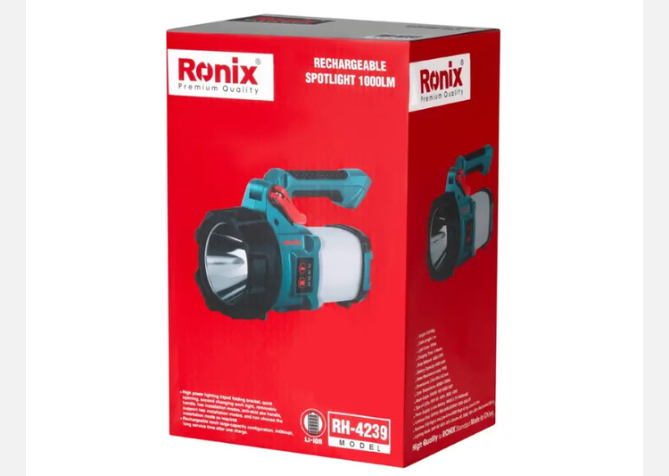 نورافکن سه پایه شارژی رونیکس 1000 لومن Rh-4239