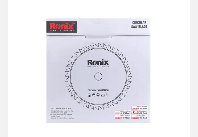 تیغ اره الماسه رونیکس 250x60 چوب RH-5110