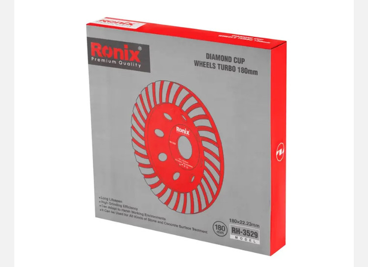 ساب گرانیت بر رونیکس کاسه ای 180 میلی متری توربو RH-3529
